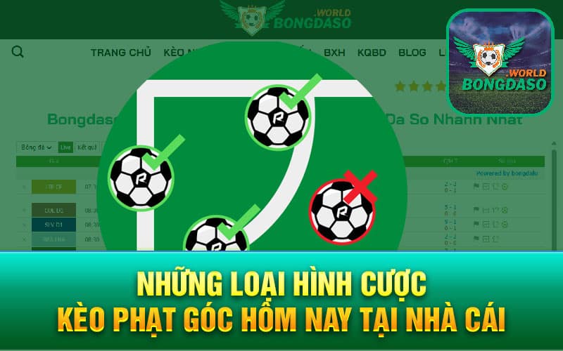 Những loại hình cược kèo phạt góc hôm nay tại nhà cái
