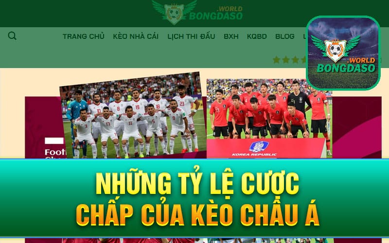 Những tỷ lệ cược chấp của kèo Châu Á
