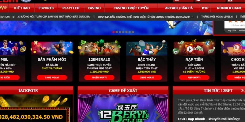 Game quay hũ 12bet có gì nổi bật?